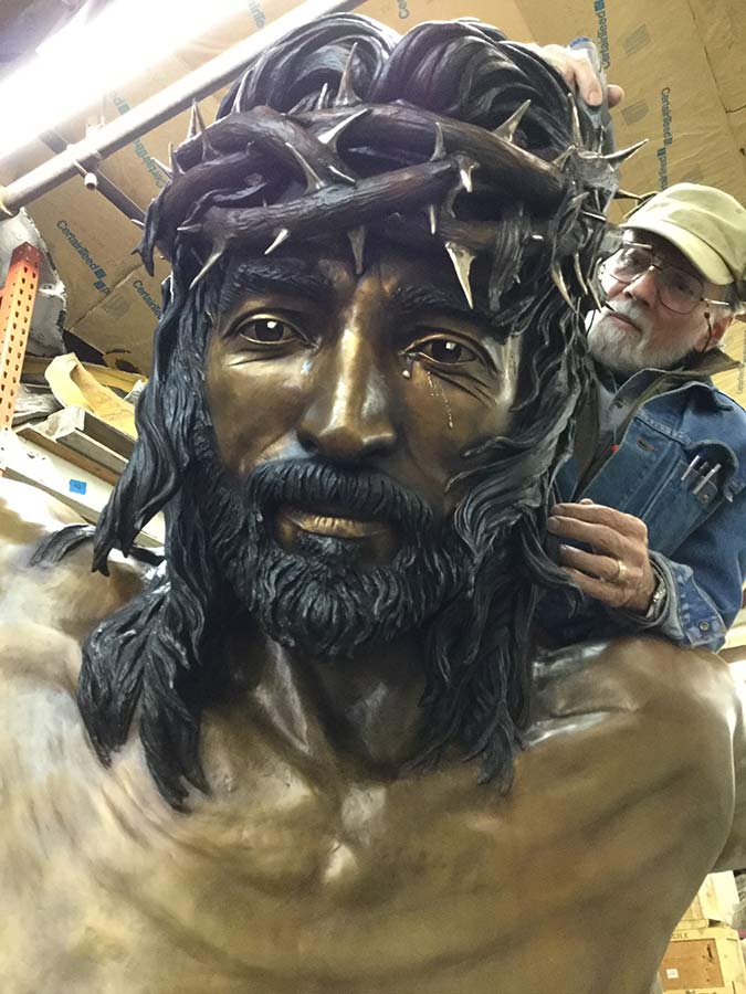 Christ of the Holy Cross - a work-in-progress by James Muir